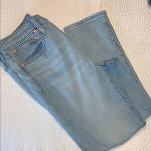 Madewell Blue Straight Leg Jeans Faded Denim